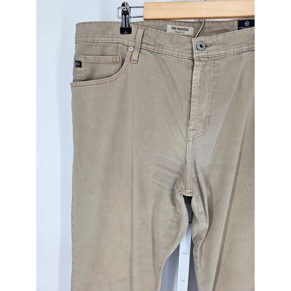 Adriano Goldschmied Men's Tan The Protege Straight Leg Pants Size 40 X 34 - Picture 2 of 6